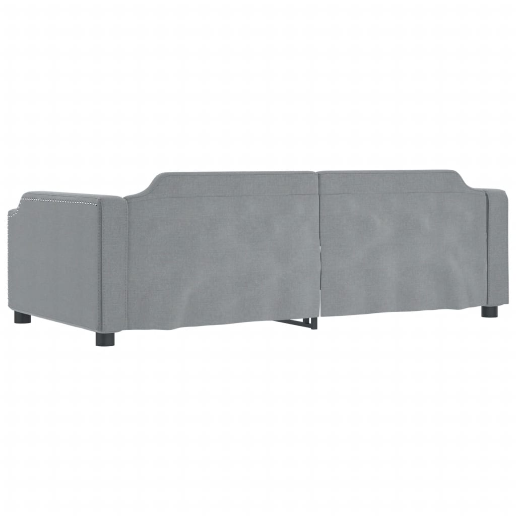 Letto da Giorno Grigio Chiaro 90x200 cm in Tessuto 354205