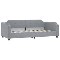 Letto da Giorno Grigio Chiaro 100x200 cm in Tessuto 354210