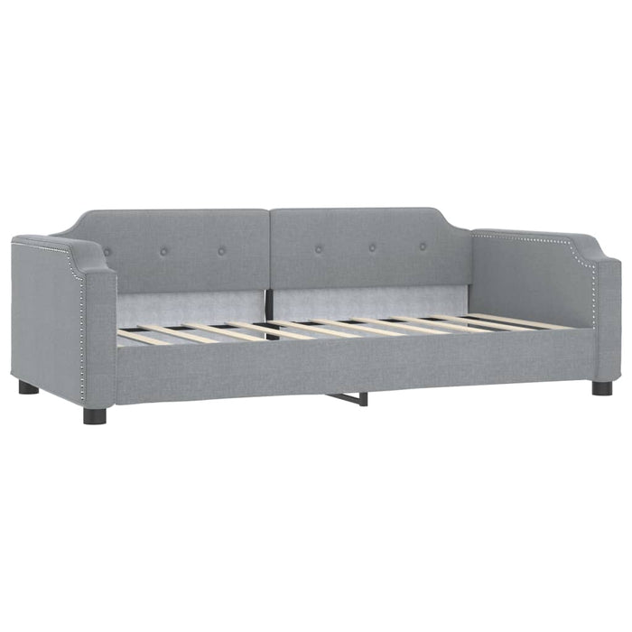 Letto da Giorno Grigio Chiaro 100x200 cm in Tessuto 354210