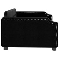 Letto da Giorno Nero 100x200 cm in Tessuto 354212