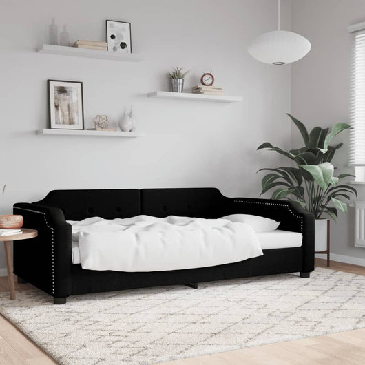 Letto da Giorno Nero 100x200 cm in Tessutocod mxl 81908