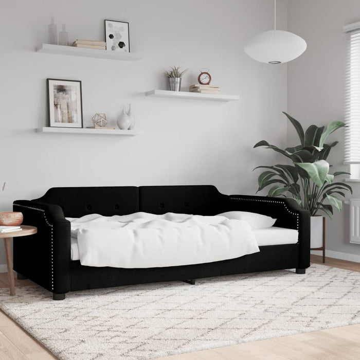 Letto da Giorno Nero 100x200 cm in Tessutocod mxl 81908
