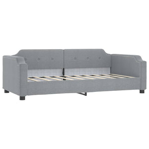 Letto da Giorno Grigio Chiaro 90x190 cm in Tessuto 354215