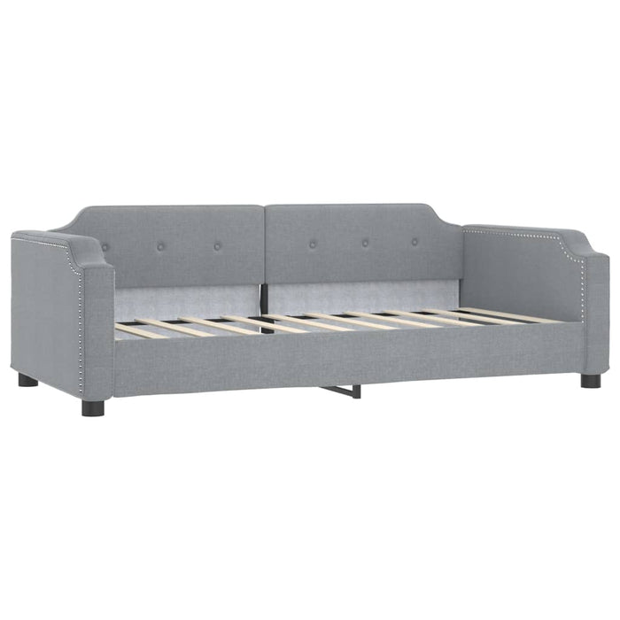 Letto da Giorno Grigio Chiaro 90x190 cm in Tessuto 354215