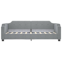 Letto da Giorno Grigio Chiaro 90x190 cm in Tessuto 354215