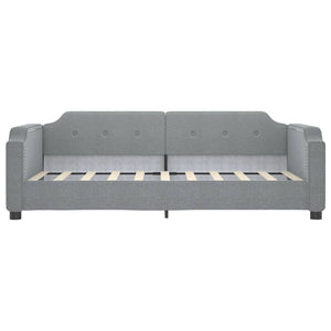Letto da Giorno Grigio Chiaro 90x190 cm in Tessuto 354215