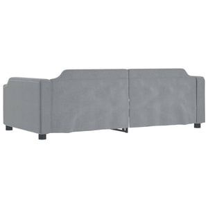 Letto da Giorno Grigio Chiaro 90x190 cm in Tessuto 354215