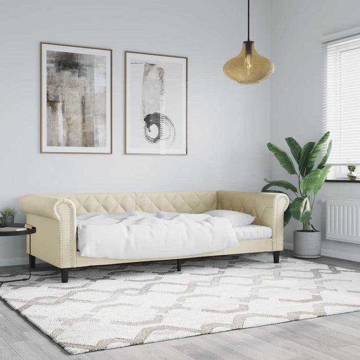Letto da Giorno Crema 90x200 cm in Similpelle 354228