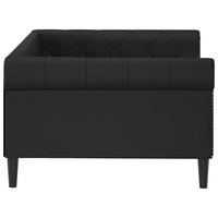 Letto da Giorno Nero 100x200 cm in Similpelle 354230