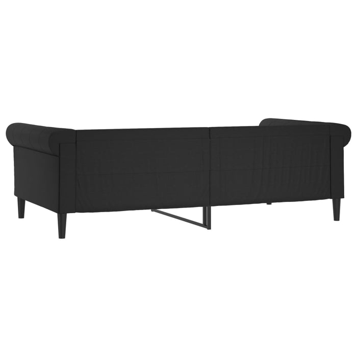 Letto da Giorno Nero 100x200 cm in Similpelle 354230