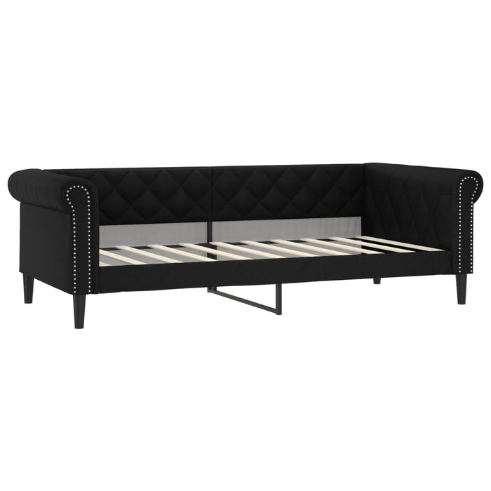 Letto da Giorno Nero 90x190 cm in Similpelle 354234