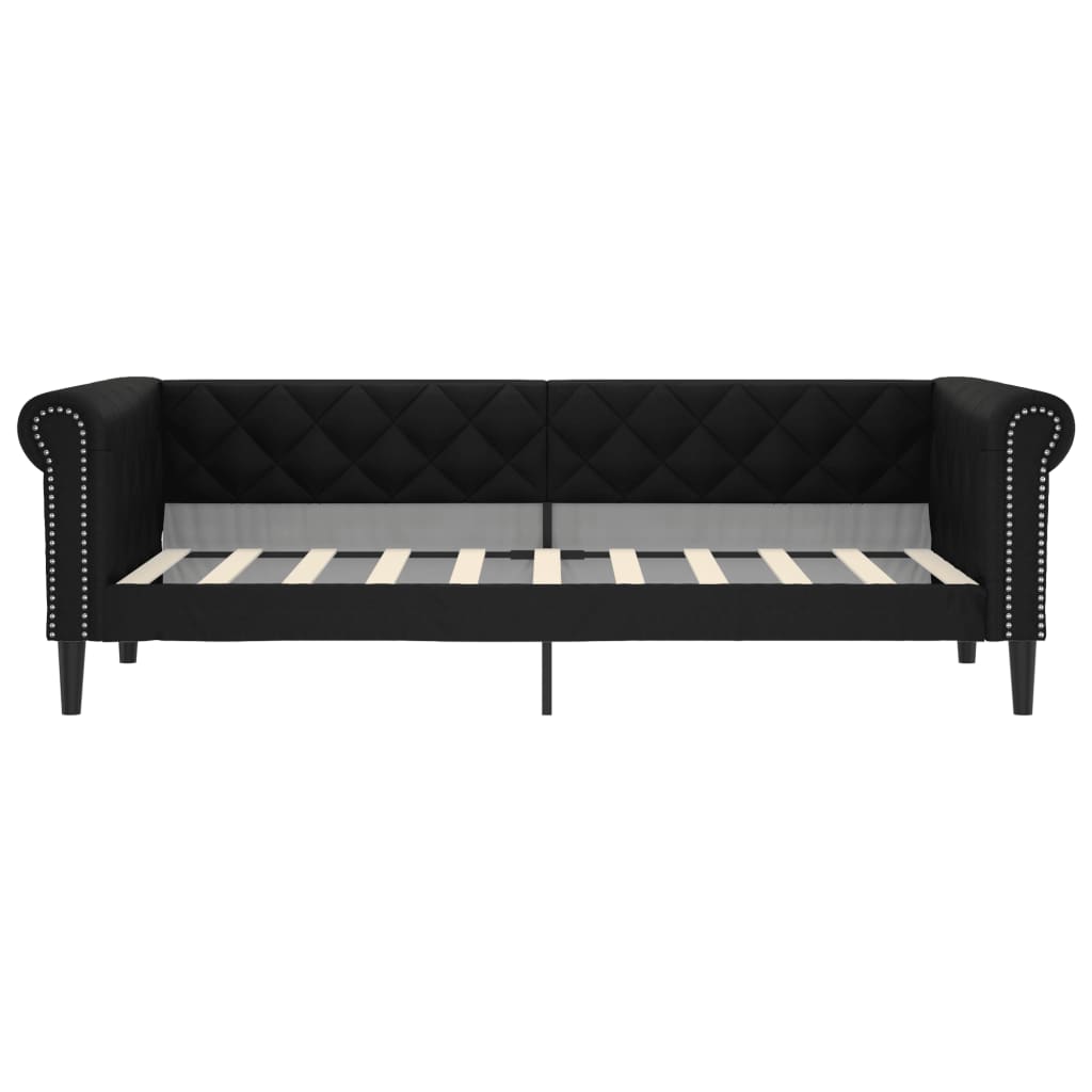 Letto da Giorno Nero 90x190 cm in Similpelle 354234