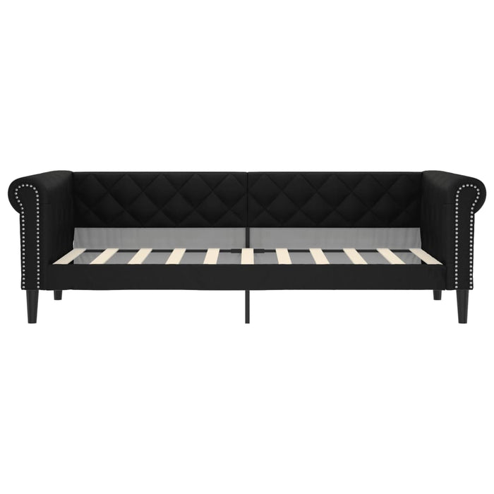 Letto da Giorno Nero 90x190 cm in Similpelle 354234