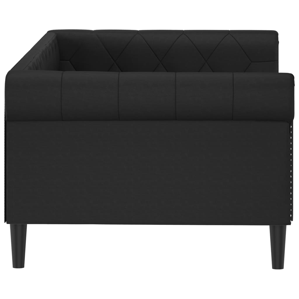 Letto da Giorno Nero 90x190 cm in Similpelle 354234
