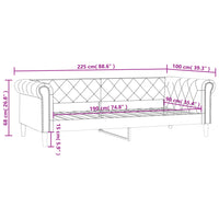 Letto da Giorno Nero 90x190 cm in Similpelle