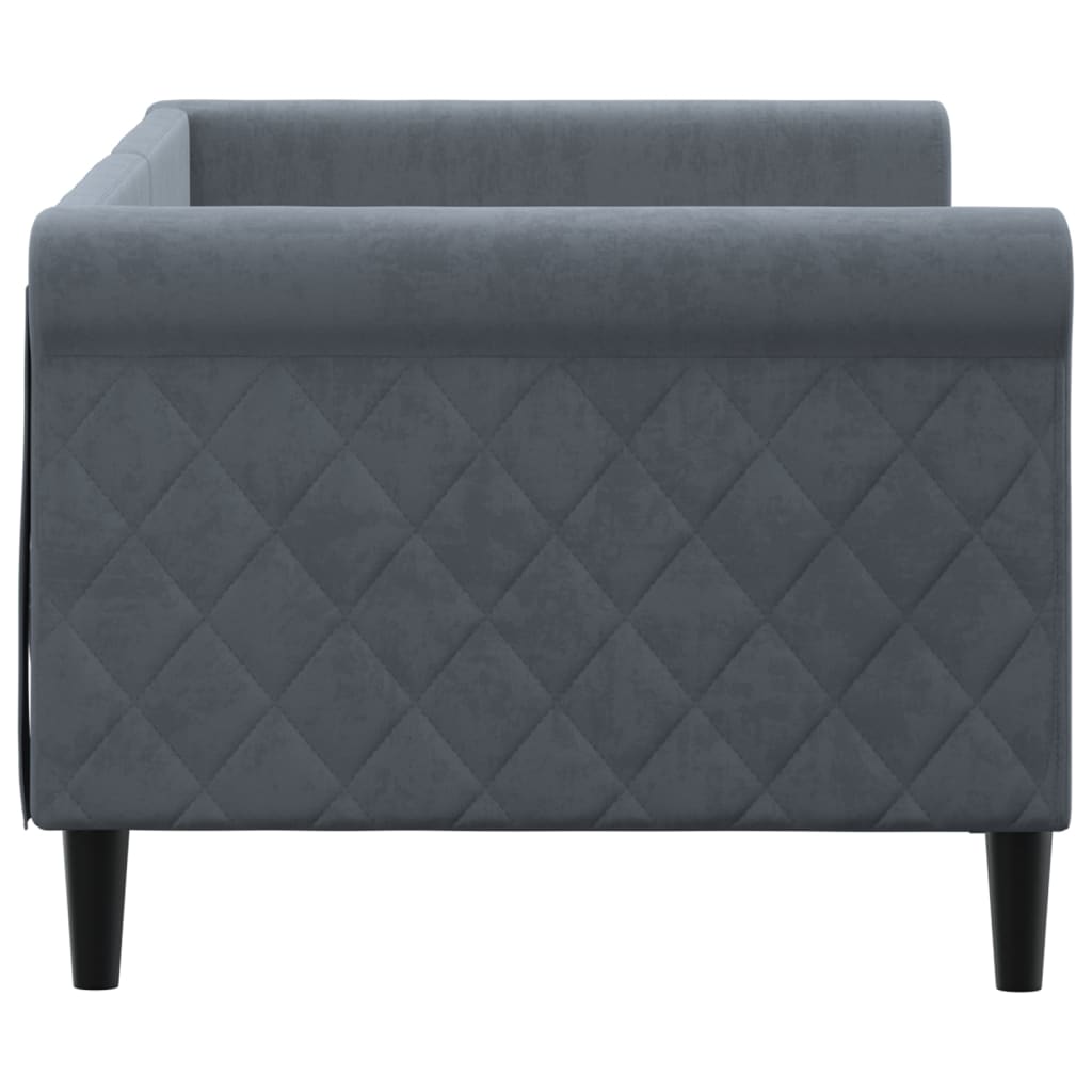 Letto da Giorno Grigio Scuro 80x200 cm in Velluto