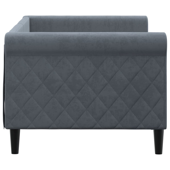 Letto da Giorno Grigio Scuro 80x200 cm in Velluto