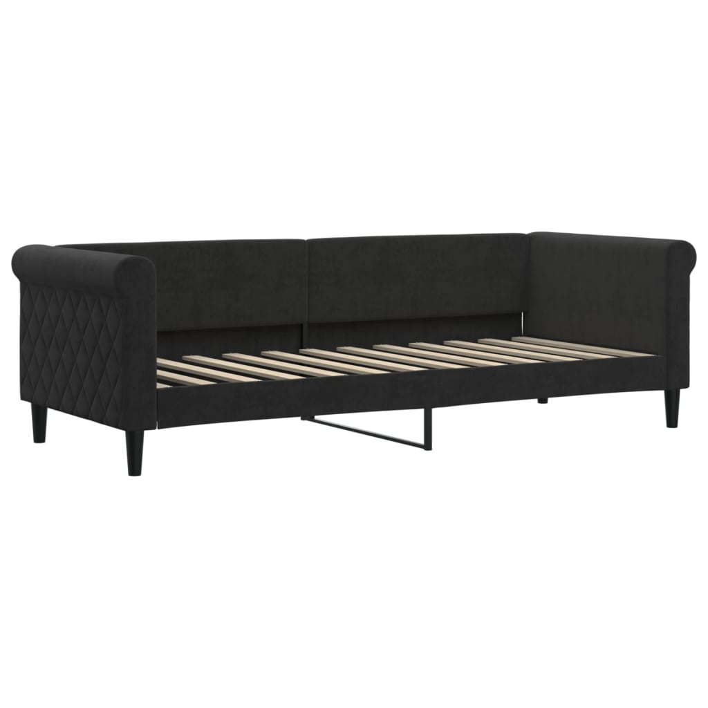 Letto da Giorno Nero 80x200 cm in Velluto 354241