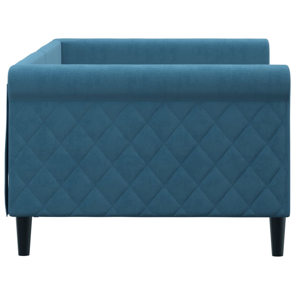 Letto da Giorno Blu 90x200 cm in Velluto