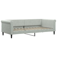 Letto da Giorno Grigio Chiaro 90x200 cm in Vellutocod mxl 70660