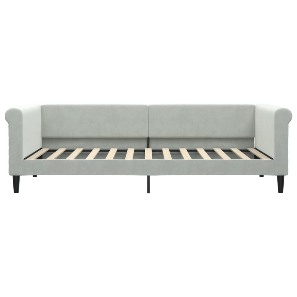 Letto da Giorno Grigio Chiaro 90x200 cm in Vellutocod mxl 70660