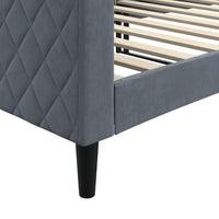 Letto da Giorno Grigio Scuro 90x200 cm in Velluto 354245