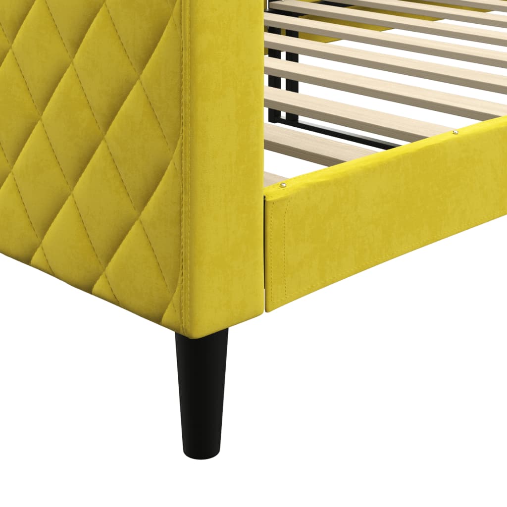 Letto da Giorno Giallo 90x200 cm in Velluto 354249