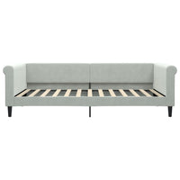 Letto da Giorno Grigio Chiaro 100x200 cm in Velluto