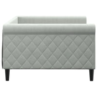 Letto da Giorno Grigio Chiaro 100x200 cm in Velluto 354251