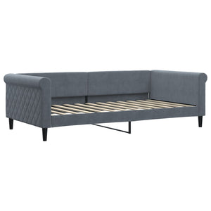 Letto da Giorno Grigio Scuro 100x200 cm in Velluto 354252