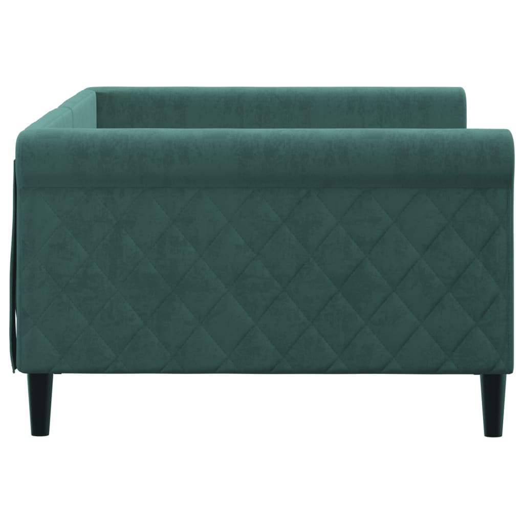 Letto da Giorno Verde Scuro 100x200 cm in Velluto 354253