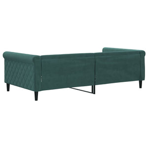Letto da Giorno Verde Scuro 100x200 cm in Velluto 354253
