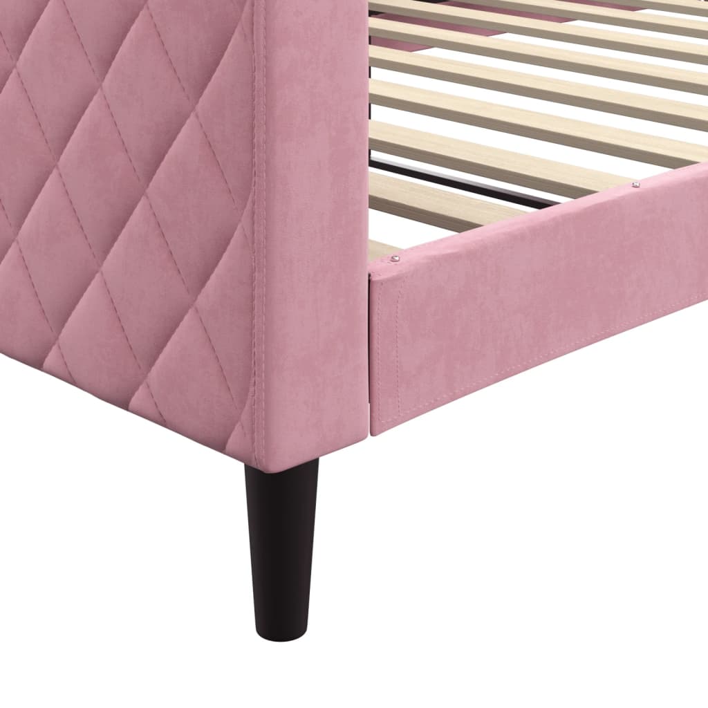 Letto da Giorno Rosa 100x200 cm in Velluto 354254