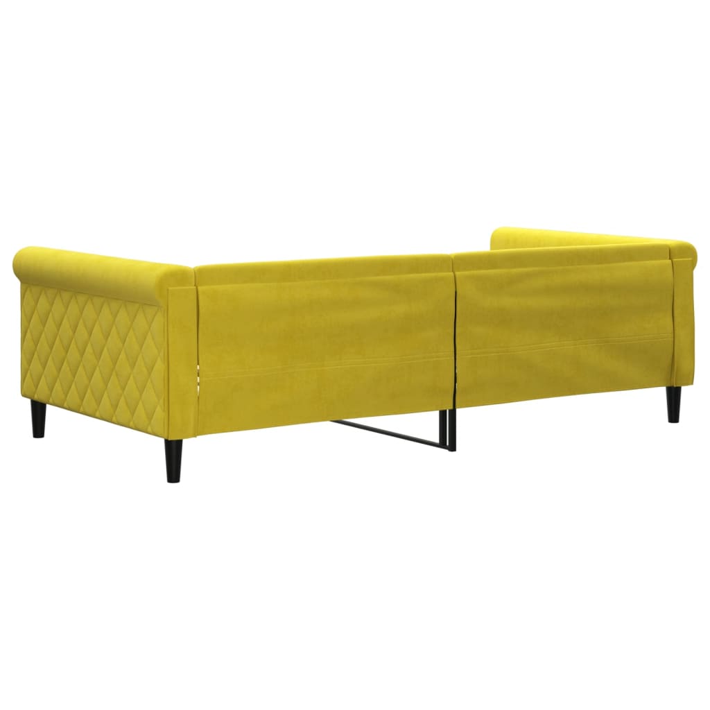 vidaXL Letto da Giorno Giallo 100x200 cm in Velluto