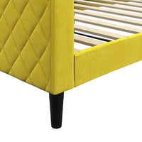 vidaXL Letto da Giorno Giallo 100x200 cm in Velluto
