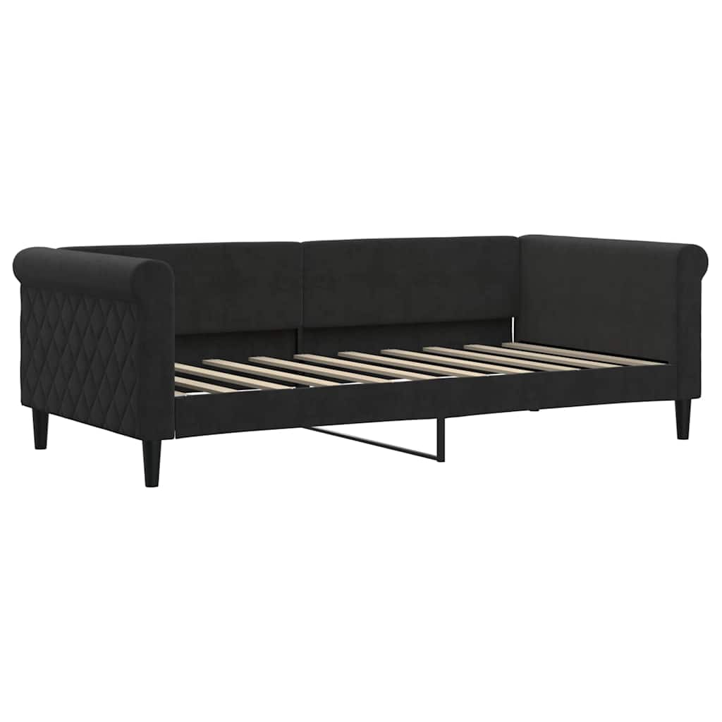 Letto da Giorno Nero 90x190 cm in Vellutocod mxl 72780
