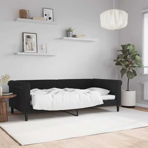 Letto da Giorno Nero 90x190 cm in Velluto 354259