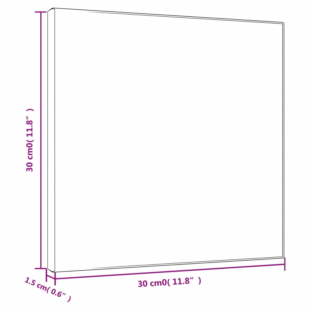 Tele Tese 12 pz Bianche in Tessuto e Legno Massello di Pino 154964