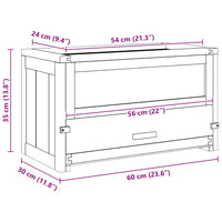 Gabbia per Criceti 60x30x35 cm in Legno Massello di Abete 172377