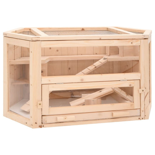 Gabbia per Criceti 80x40x43 cm in Legno Massello di Abetecod mxl 106685