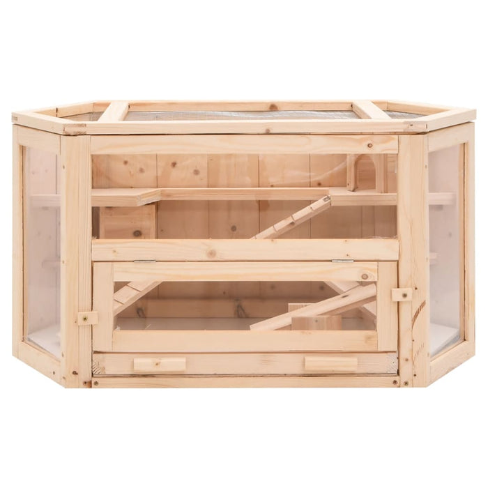 Gabbia per criceti 80 x 40 x 43 cm in legno massello di abete 02_0041681