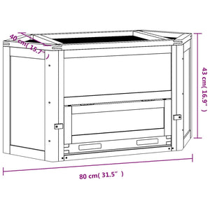 Gabbia per criceti 80 x 40 x 43 cm in legno massello di abete 02_0041681