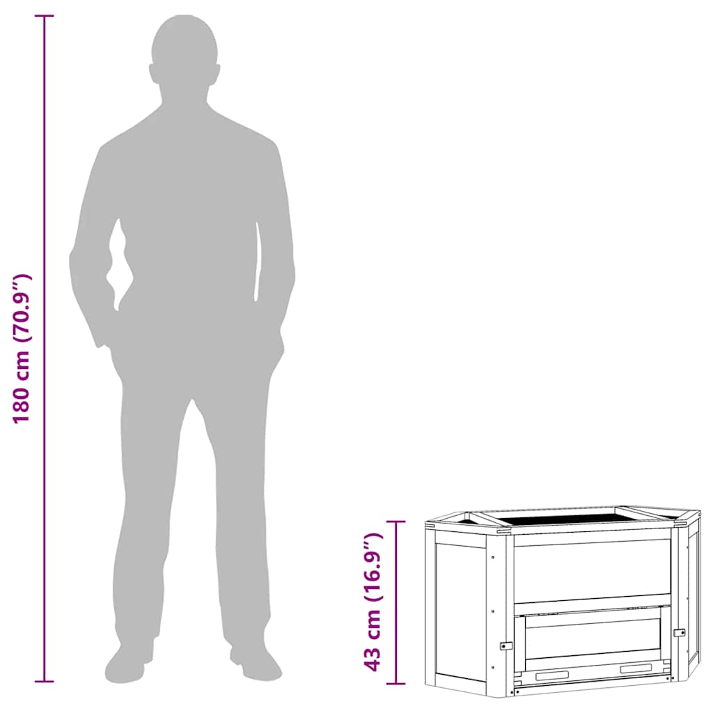 Gabbia per Criceti 80x40x43 cm in Legno Massello di Abete 172379