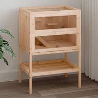 Gabbia per criceti 55x40x80 cm in legno massello di abete 172382