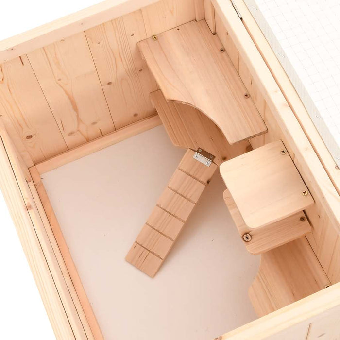 Gabbia per criceti 55x40x80 cm in legno massello di abete 172382