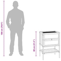Gabbia per criceti 55x40x80 cm in legno massello di abete 172382