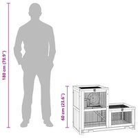 Gabbia per Criceti 81x40x60 cm in Legno Massello di Abete 172384