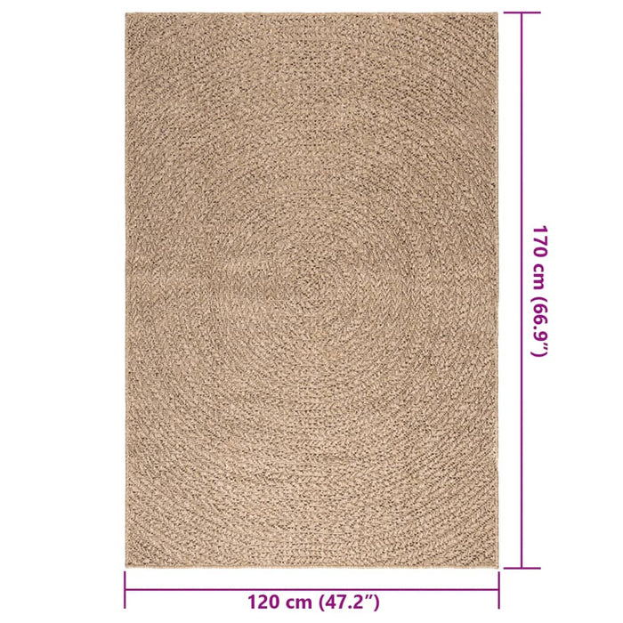 Tappeto ZIZUR 120x170 cm Aspetto Iuta per Interni ed Esterni 364839