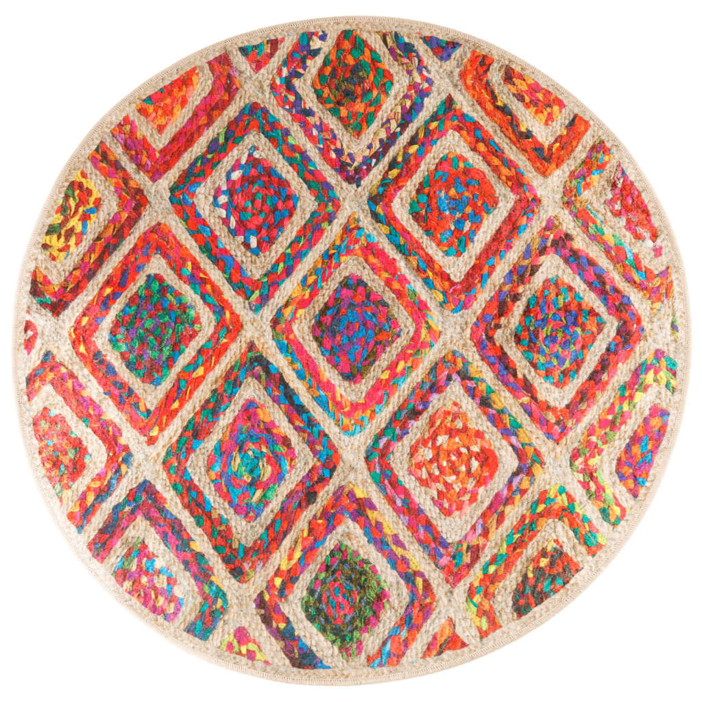 Tappeto Lavabile Multicolore Ã˜ 120 cm Antiscivolocod mxl 132879
