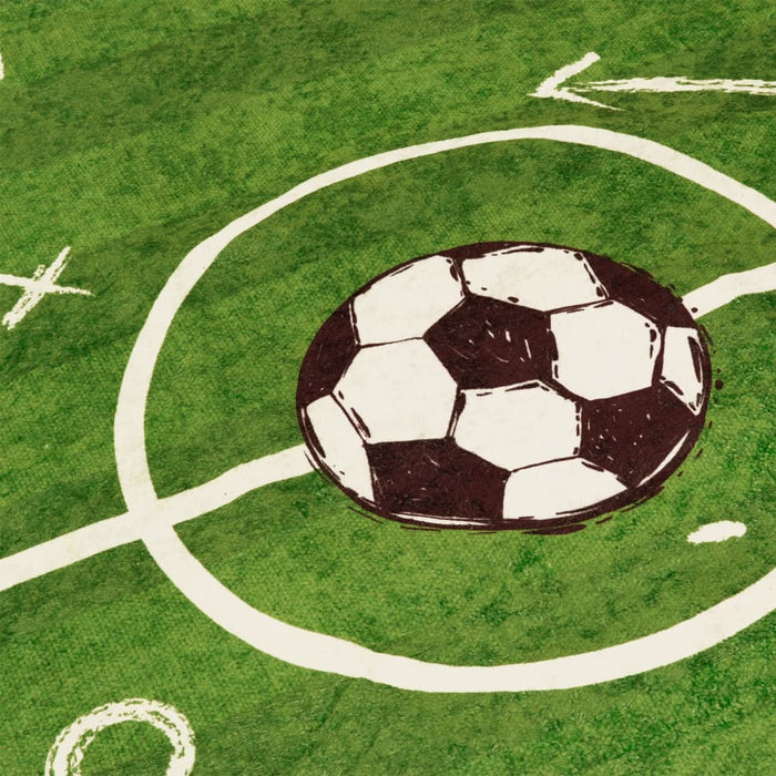 Tappeto Bambini Verde 160x230 Campo Calcio Lavabile Antiscivolo 136621